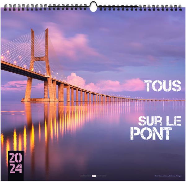 Calendrier illustré 2024 - tous le pont - 480 x 450 mm