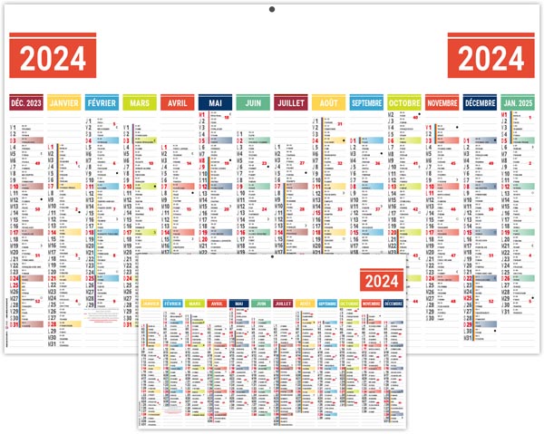 Calendrier bancaire personnalisé 2024 - casimir - 270 x 208 mm