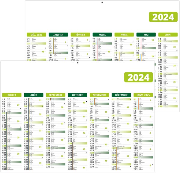 Petit Calendrier Bancaire 100% personnalisable - 270 x 208 mm mm