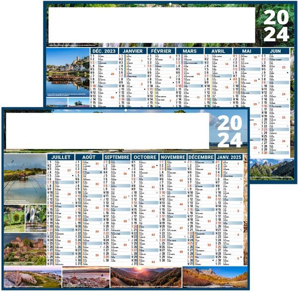 Calendrier personnalise julien 550x405 Calendriers bancaires