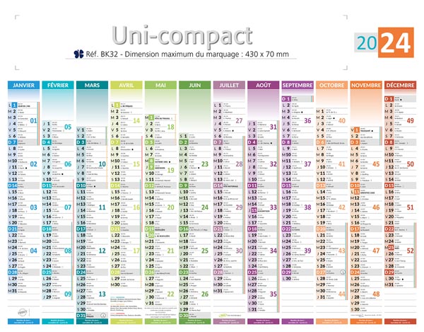 Calendrier publicitaire contre collé, Uni-Europe