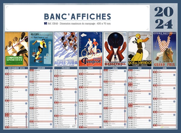 Calendrier publicitaire personnalisé affiches pub, Affibanque