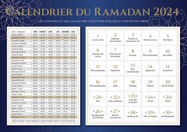 Calendrier du Ramadan : les horaires de jeûne dans votre ville