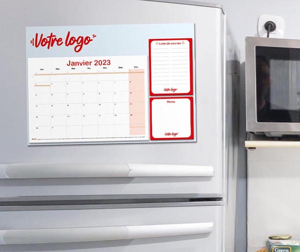 Calendrier tableau magnétique personnalisé 3 en 1 - Memo