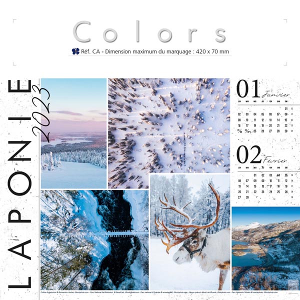 Calendriers publicitaire illustré - Colors