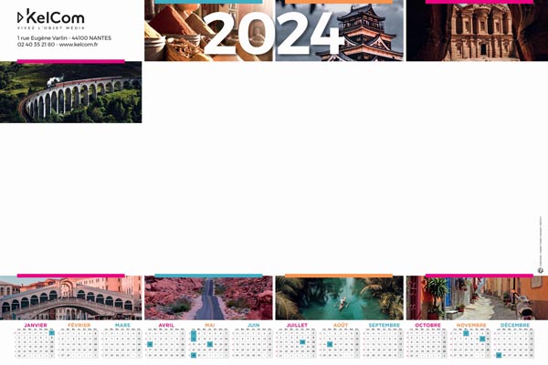 Calendrier sous main publicitaire personnalisé - Margy Imprimeur Conseil