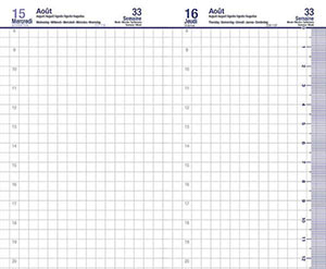 Agenda Personnalisable Journalier | Chantier | 90x150 mm : Agenda Personnalisable Journalier - Chantier  90x150 mm Bleu 2