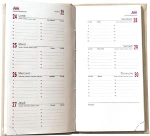 Agenda personnalisable 2024 emboite mini kraft - 90 x 165 mm 1