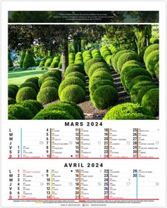 Calendrier illustré 2024 - bloc louis - 240 x 410 mm 2