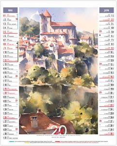 calendrier vide poche zoé - 300 x 430 mm 3