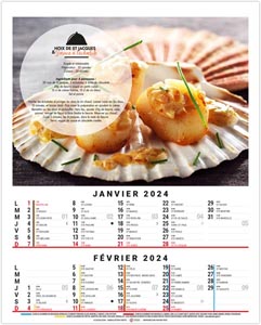 calendrier vide poche gustave - 300 x 430 mm 1