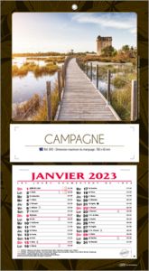 Blocs calendriers publicitaires paysage, Campagne