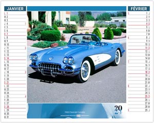 Calendrier personnalisable 2024 - 2 en 1 design car - 480 x 700 mm 1