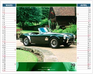 Calendrier personnalisable 2024 - 2 en 1 design car - 480 x 700 mm 2