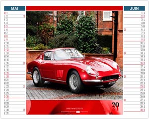 Calendrier personnalisable 2024 - 2 en 1 design car - 480 x 700 mm 3