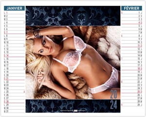 Calendrier personnalisable 2024 - 2 en 1 dessous chics - 480 x 700 mm 1