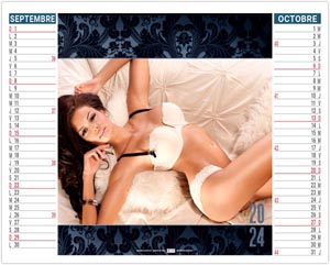 Calendrier personnalisable 2024 - 2 en 1 dessous chics - 480 x 700 mm 5