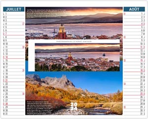 Calendrier personnalisable 2024 - 2 en 1 paysages de france - 330 x 470 mm 4