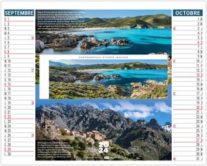 Calendrier personnalisable 2024 - 2 en 1 paysages de france - 330 x 470 mm 5