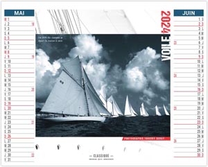 Calendrier personnalisé 2024 - 2 en 1 voile classique - 480 x 700 mm 3