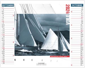 Calendrier personnalisé 2024 - 2 en 1 voile classique - 480 x 700 mm 5