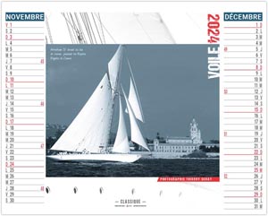 Calendrier personnalisé 2024 - 2 en 1 voile classique - 480 x 700 mm 6