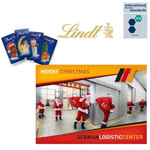 Calendrier de l’avent avec chocolats lait entier Lindt et Sprungli 1