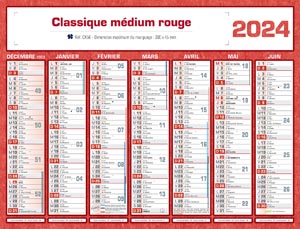 Calendrier bancaire publicitaire classique, Classique Medium 2