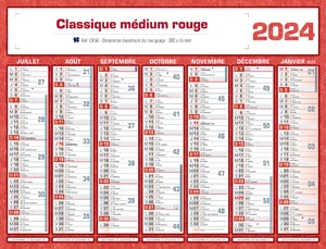 Calendrier bancaire publicitaire classique, Classique Medium 3