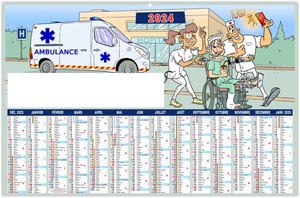 Calendrier bancaire publicitaire 2024 - l'ambulancier - 445 x 285 mm 1
