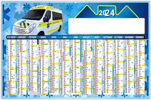Calendrier bancaire 2024 - urgence - 445 x 285 mm 1
