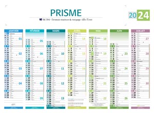 Calendrier de banque publicitaire qualité, Prismabanque