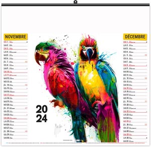 Calendrier illustré 2024 - éco animals pop art - 480 x 350 mm 6