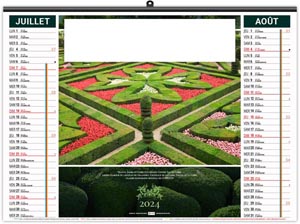 Calendrier illustré 2024 - éco jardins d'ornement - 480 x 350 mm 10