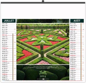Calendrier illustré 2024 - éco jardins d'ornement - 480 x 350 mm 4