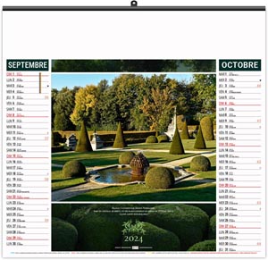 Calendrier illustré 2024 - éco jardins d'ornement - 480 x 350 mm 5