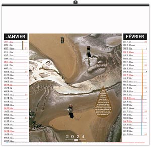 Calendrier illustré 2024 - éco l'eau vue du ciel - 480 x 350 mm 1