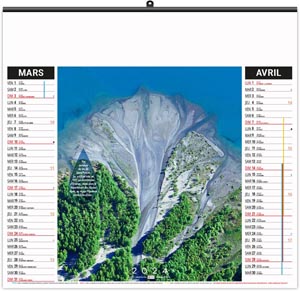 Calendrier illustré 2024 - éco l'eau vue du ciel - 480 x 350 mm 2