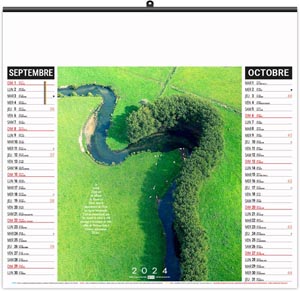 Calendrier illustré 2024 - éco l'eau vue du ciel - 480 x 350 mm 5