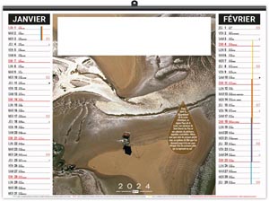 Calendrier illustré 2024 - éco l'eau vue du ciel - 480 x 350 mm 7