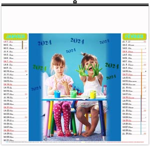 Calendrier illustré 2024 - éco les jeux d'enfants - 480 x 350 mm 1