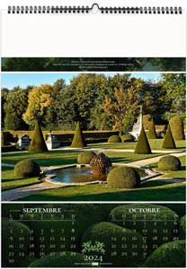 Calendrier illustré 2024 - jardins d'ornement - 330 x 490 mm 7