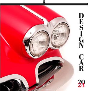 Calendrier illustré 2024 - design car - 330 x 330 mm 3