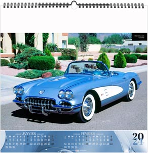 Calendrier illustré 2024 - design car - 330 x 330 mm 4