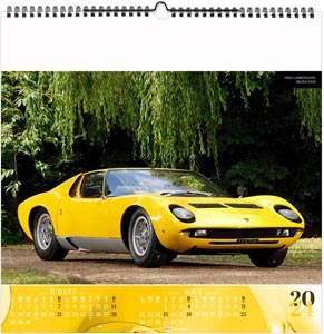 Calendrier illustré 2024 - design car - 330 x 330 mm 7