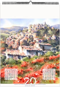 Calendrier illustré 2024 - villages perchés - 330 x 490 mm 6