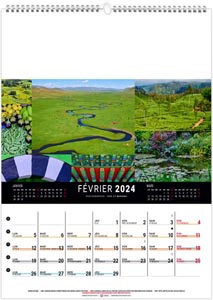 calendrier mural couleurs voyage - 240 x 330 mm 1