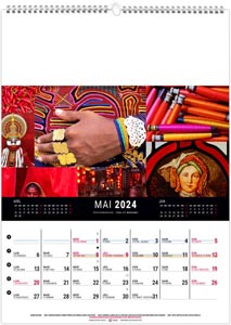 calendrier mural couleurs voyage - 240 x 330 mm 4