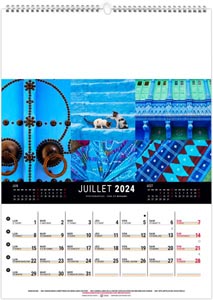 calendrier mural couleurs voyage - 240 x 330 mm 6