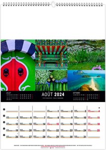 calendrier mural couleurs voyage - 240 x 330 mm 7